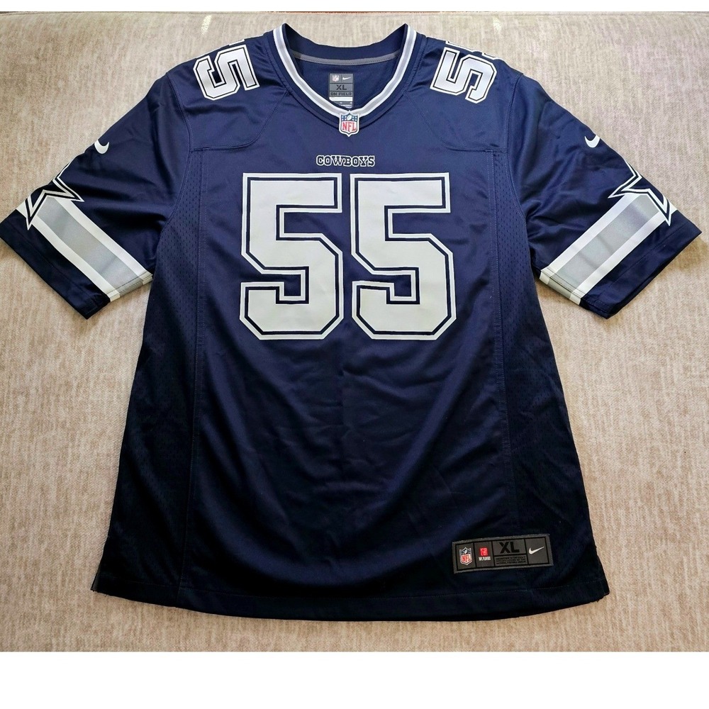 Nike Dallas Cowboys Leighton Vander Esch 55 Jersey Mens XL Navy Blue NFL
